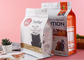 1kg 5kg 10kg Poly Opakowanie karmy dla psów Zgrzewana płaska dolna boczna torba z klinami Folia aluminiowa