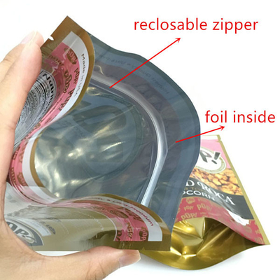 Stand Up Zipper Resealable  Zgrzewalne opakowanie do przechowywania żywności Doypack Woreczki Woreczki Torba z przezroczystym okienkiem