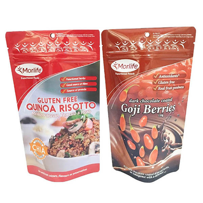 Stand Up Zipper Resealable  Zgrzewalne opakowanie do przechowywania żywności Doypack Woreczki Woreczki Torba z przezroczystym okienkiem