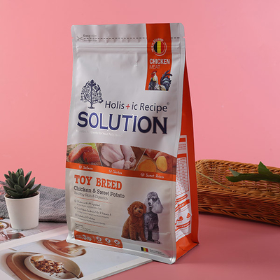Duże, płaskie dno 500g Torby na karmę dla psów Plastikowe, nadające się do recyklingu, woreczki na karmę dla zwierząt