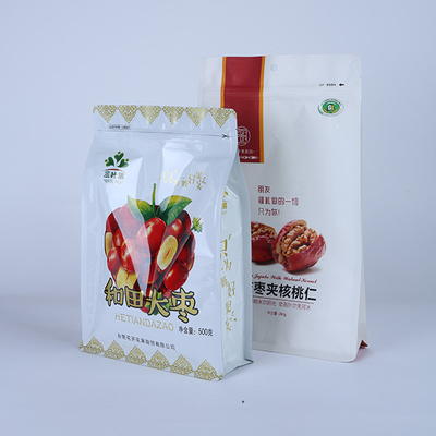 Duża pojemność Food Grade 500g Flat Bottom Bag Packaging Plastic Stand Up Resealable Pouch