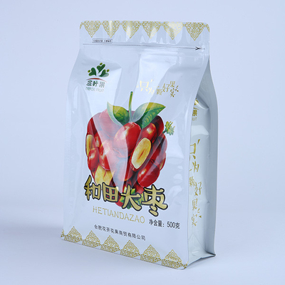Duża pojemność Food Grade 500g Flat Bottom Bag Packaging Plastic Stand Up Resealable Pouch