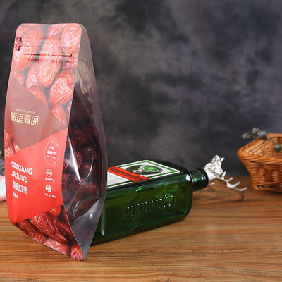 Snack Food Quad Middle Seal 220g Niestandardowe torby do pakowania z nadrukiem Drukowane torby plastikowe do pakowania żywności