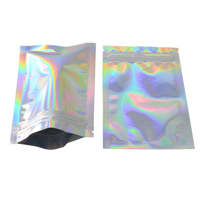 Jasne, zamykane na zamek torby z zamkiem błyskawicznym w kolorze tęczy, laserowe holograficzne